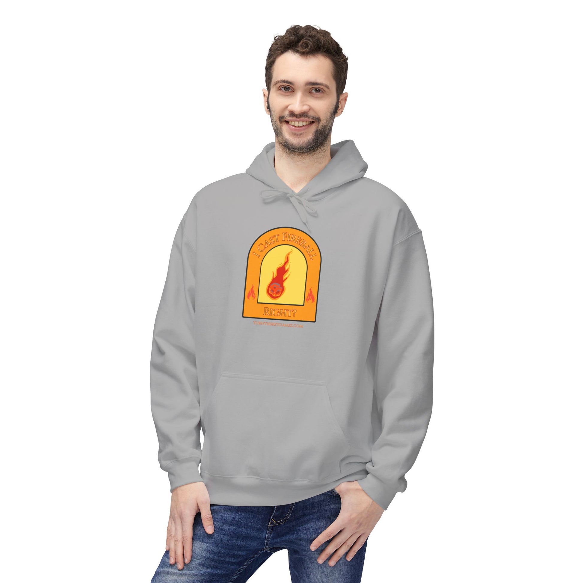 I Cast Fireball (with site) Unisex RPG Gaming Hoodie - Turn The Key Games