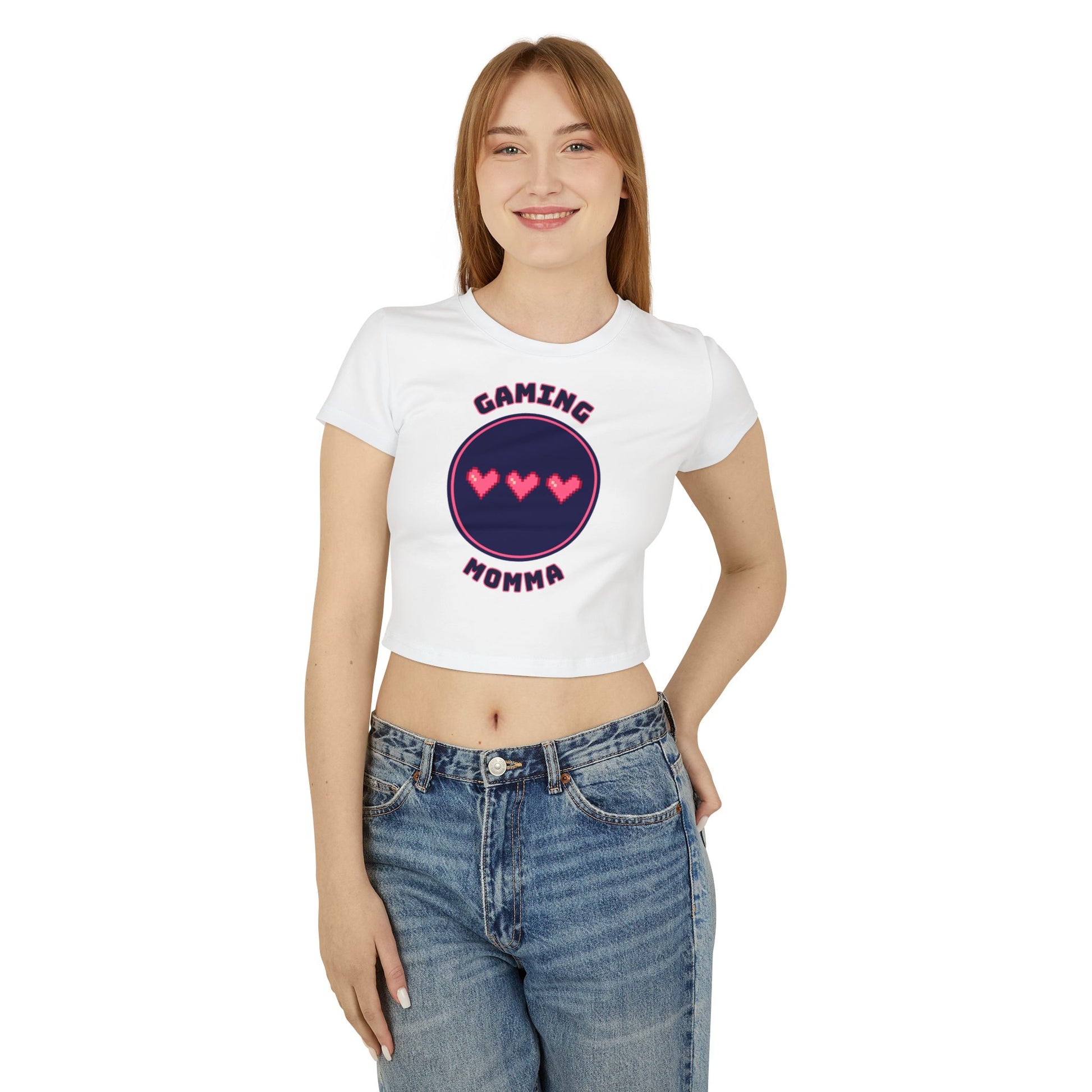 Gaming Momma Baby Tee Cute Gamer Top for Gaming Moms
