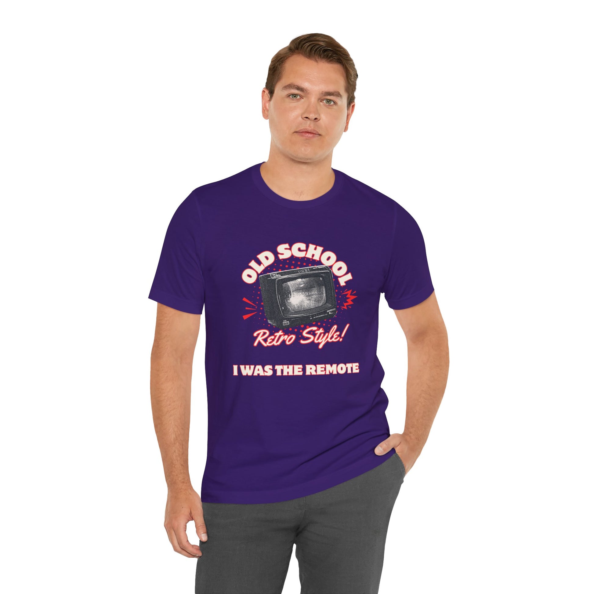 Old School TVs - We Were the Remotes Unisex Jersey Graphic Tee - Vibes for Gamers and Techies