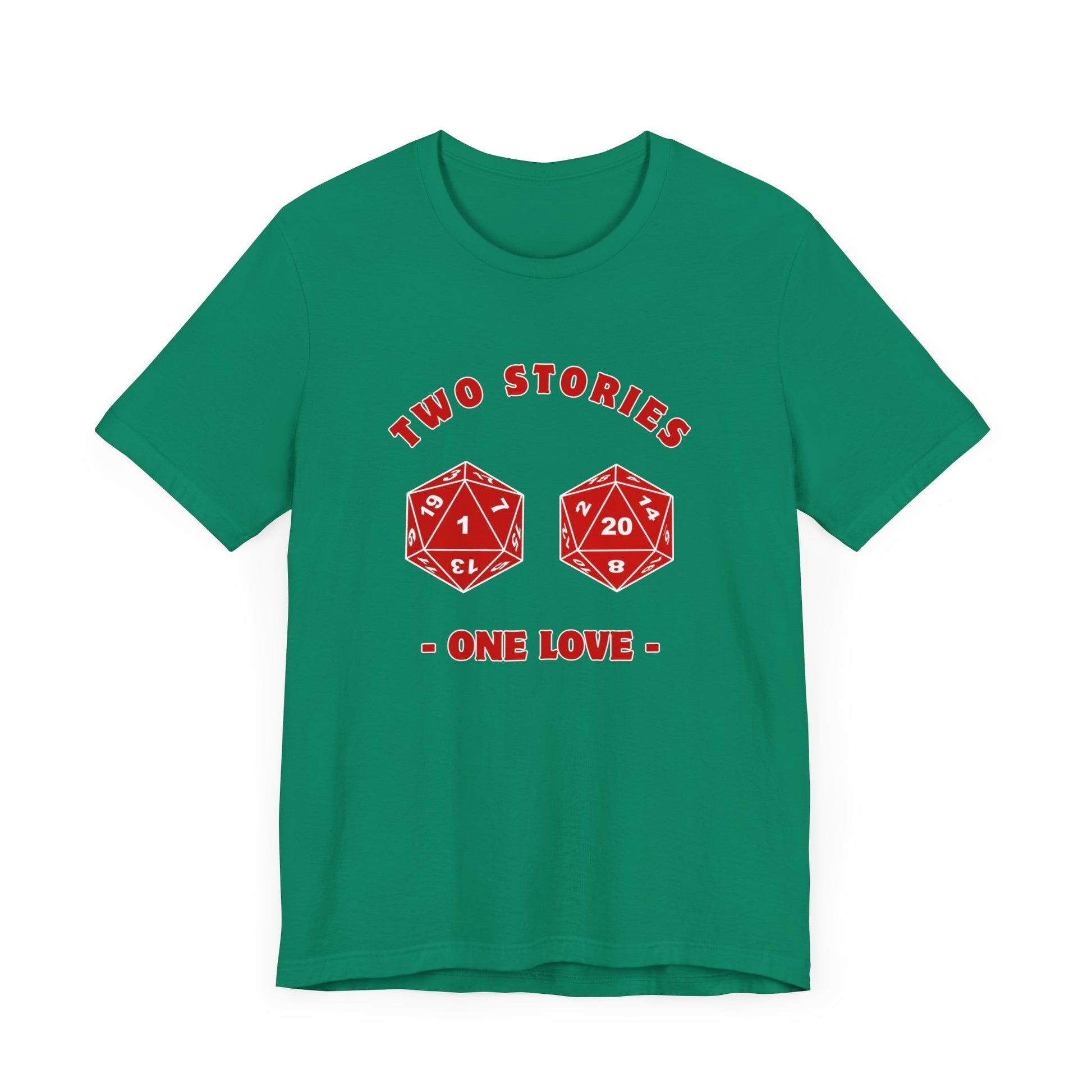 Tale of Two Dice Two Stories One Love Unisex Graphic Tee - Chill Vibes for RPG Gamers