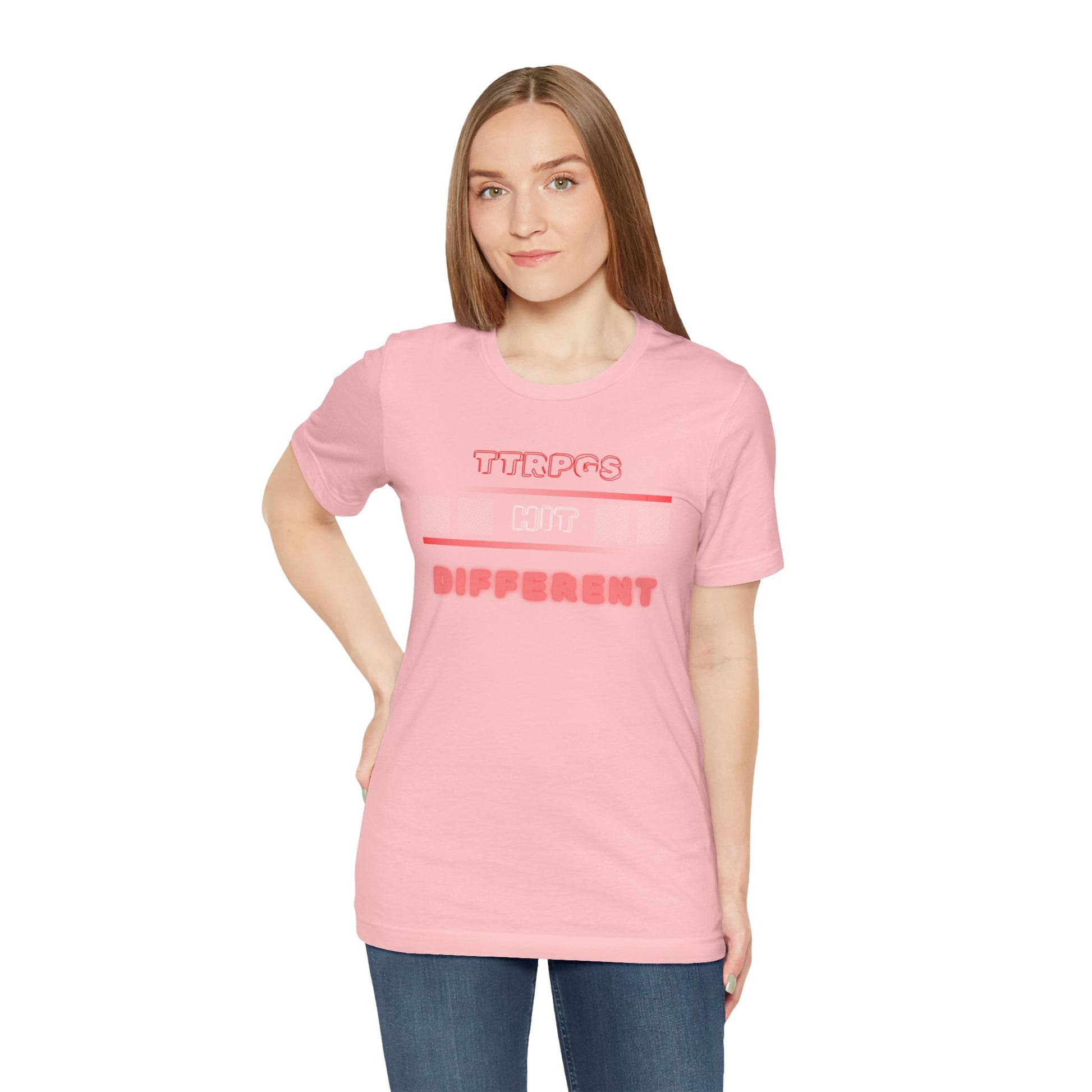 TTRPGs Hit Different Unisex RPG Gaming Graphic Tee - Turn The Key Games