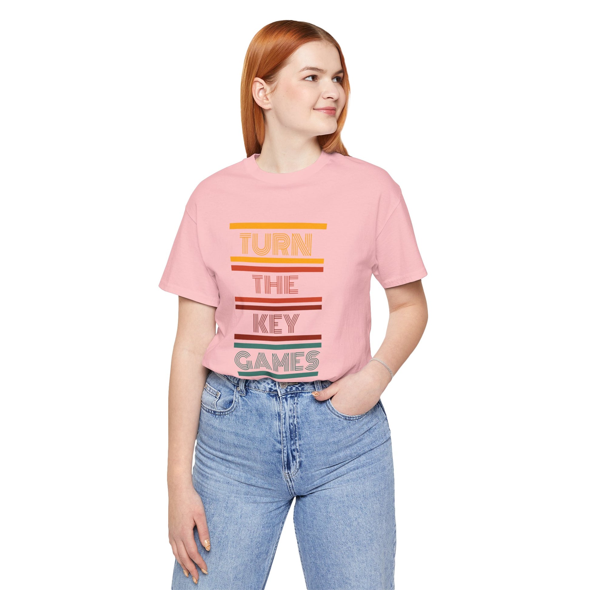 Turn The Key Games Retro Design Unisex Graphic Tee