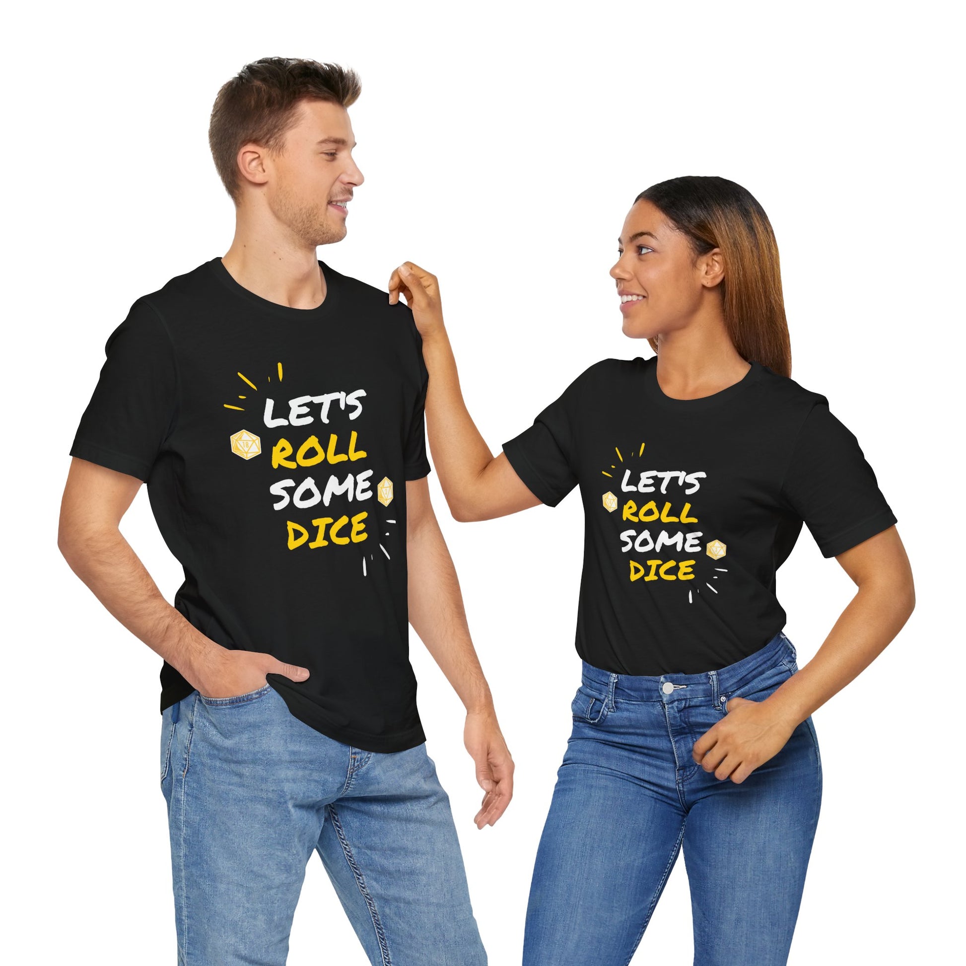 Let's Roll Some Dice Unisex TTRPG Graphic Tee - Turn The Key Games