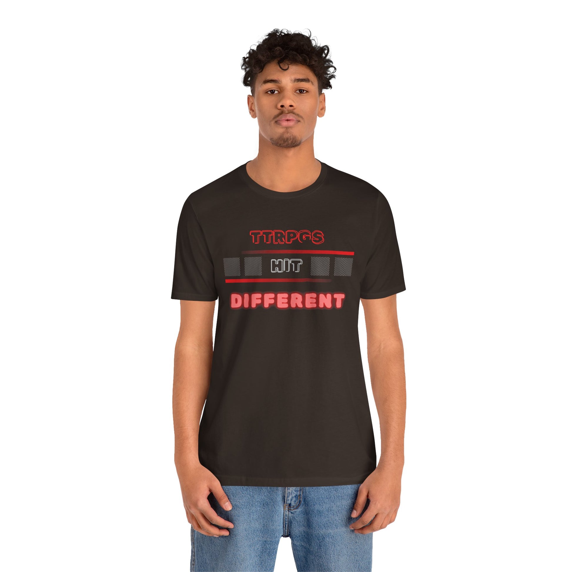 TTRPGs Hit Different Unisex RPG Gaming Graphic Tee - Turn The Key Games