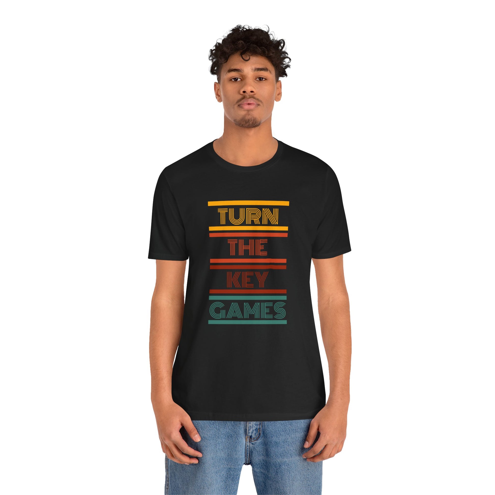 Turn The Key Games Retro Design Unisex Graphic Tee