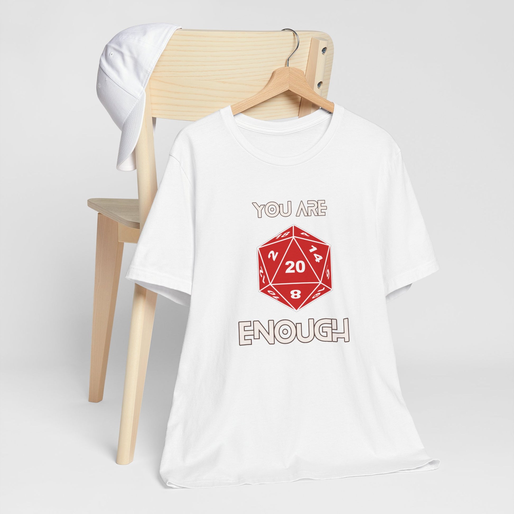 YOU ARE ENOUGH Unisex Critical Hit Graphic Tee - Positive Vibes for RPG Gamers