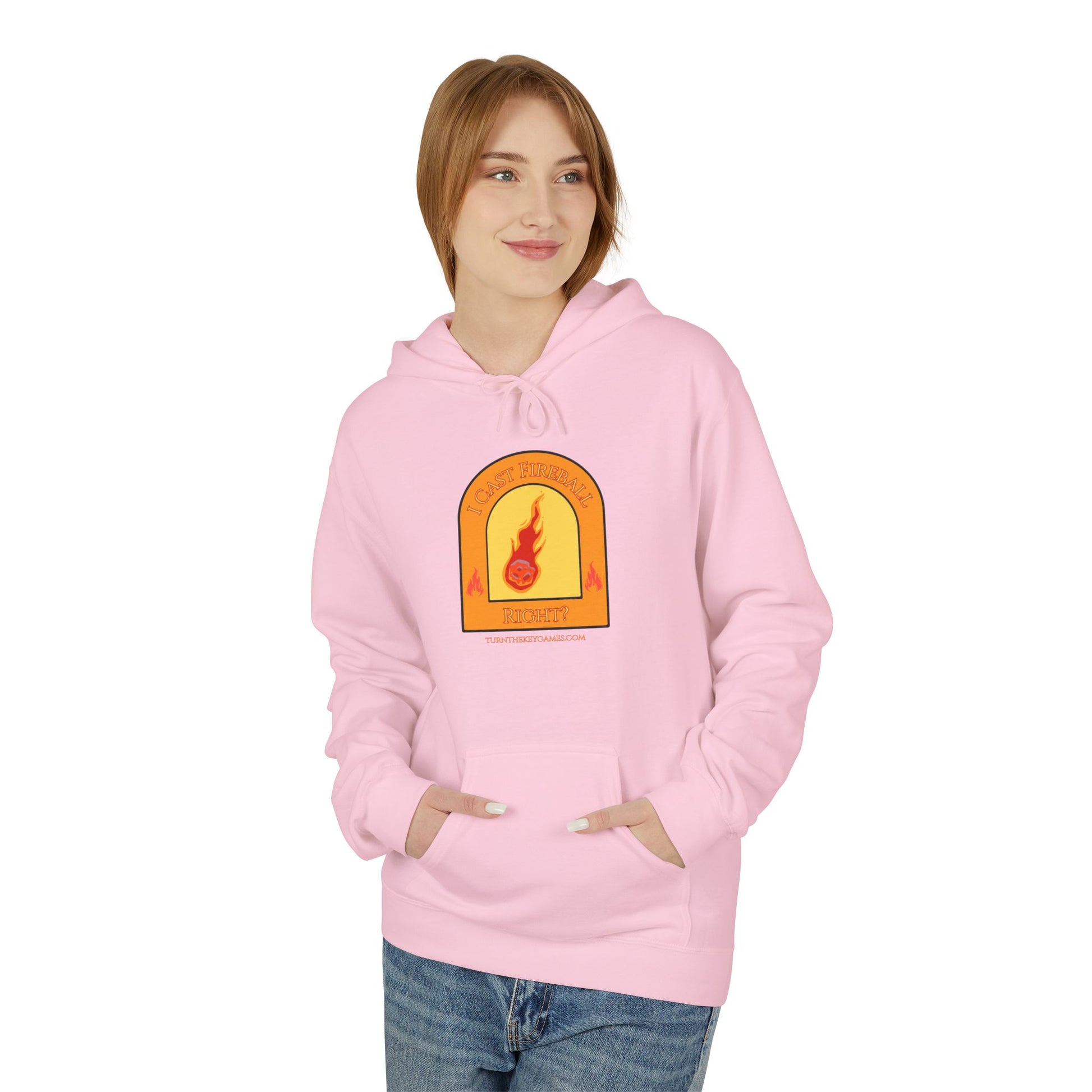 I Cast Fireball (with site) Unisex RPG Gaming Hoodie - Turn The Key Games