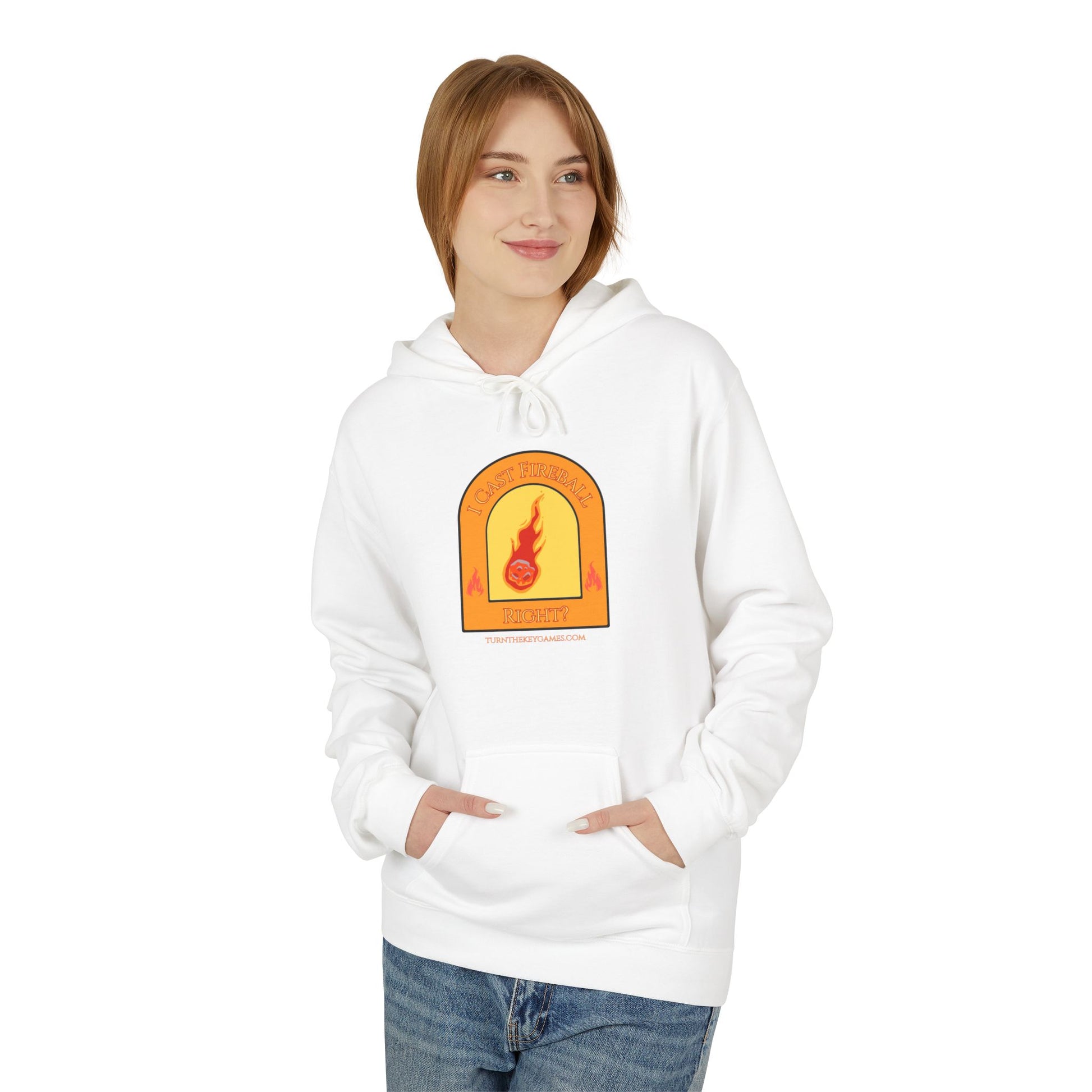 I Cast Fireball (with site) Unisex RPG Gaming Hoodie - Turn The Key Games