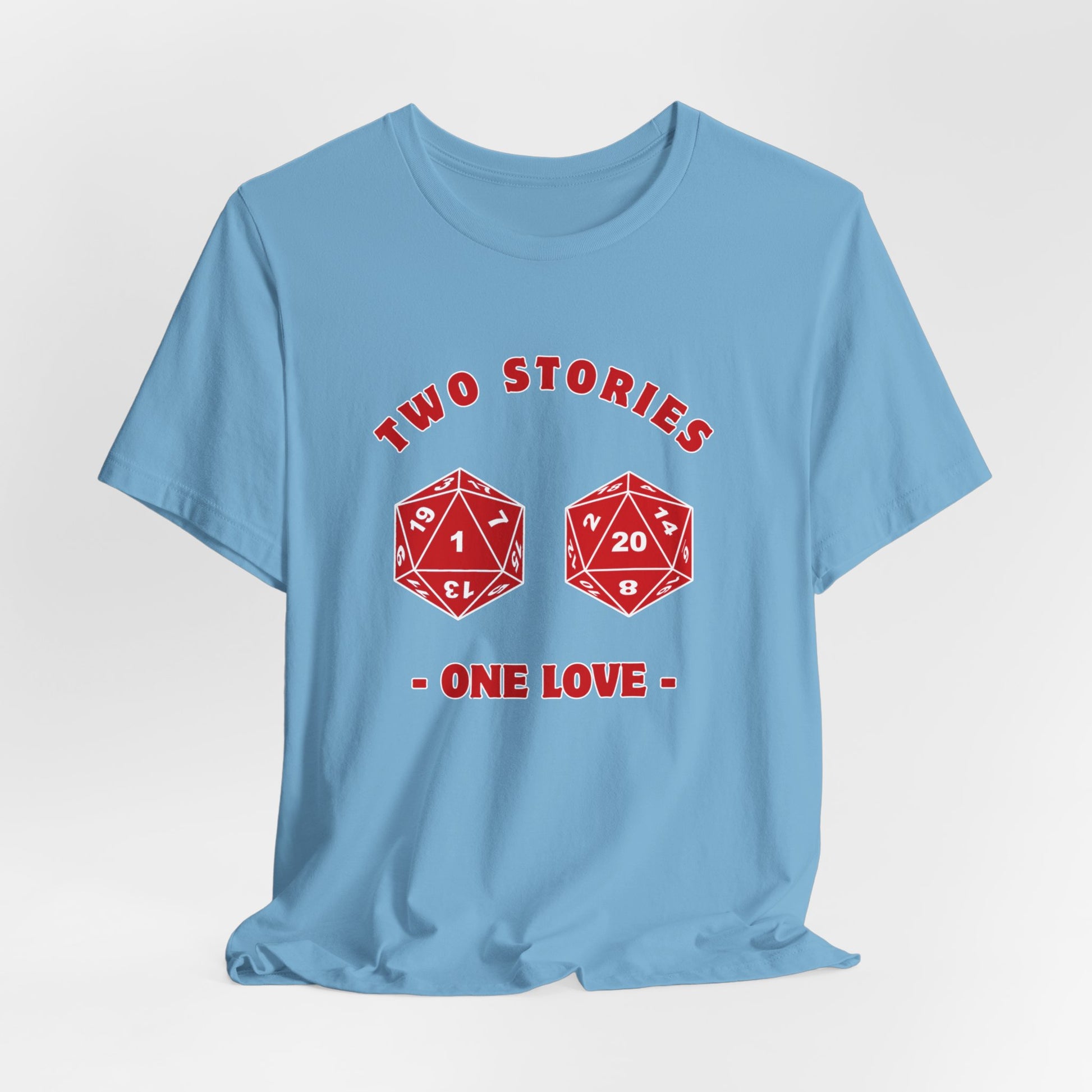 Tale of Two Dice Two Stories One Love Unisex Graphic Tee - Chill Vibes for RPG Gamers
