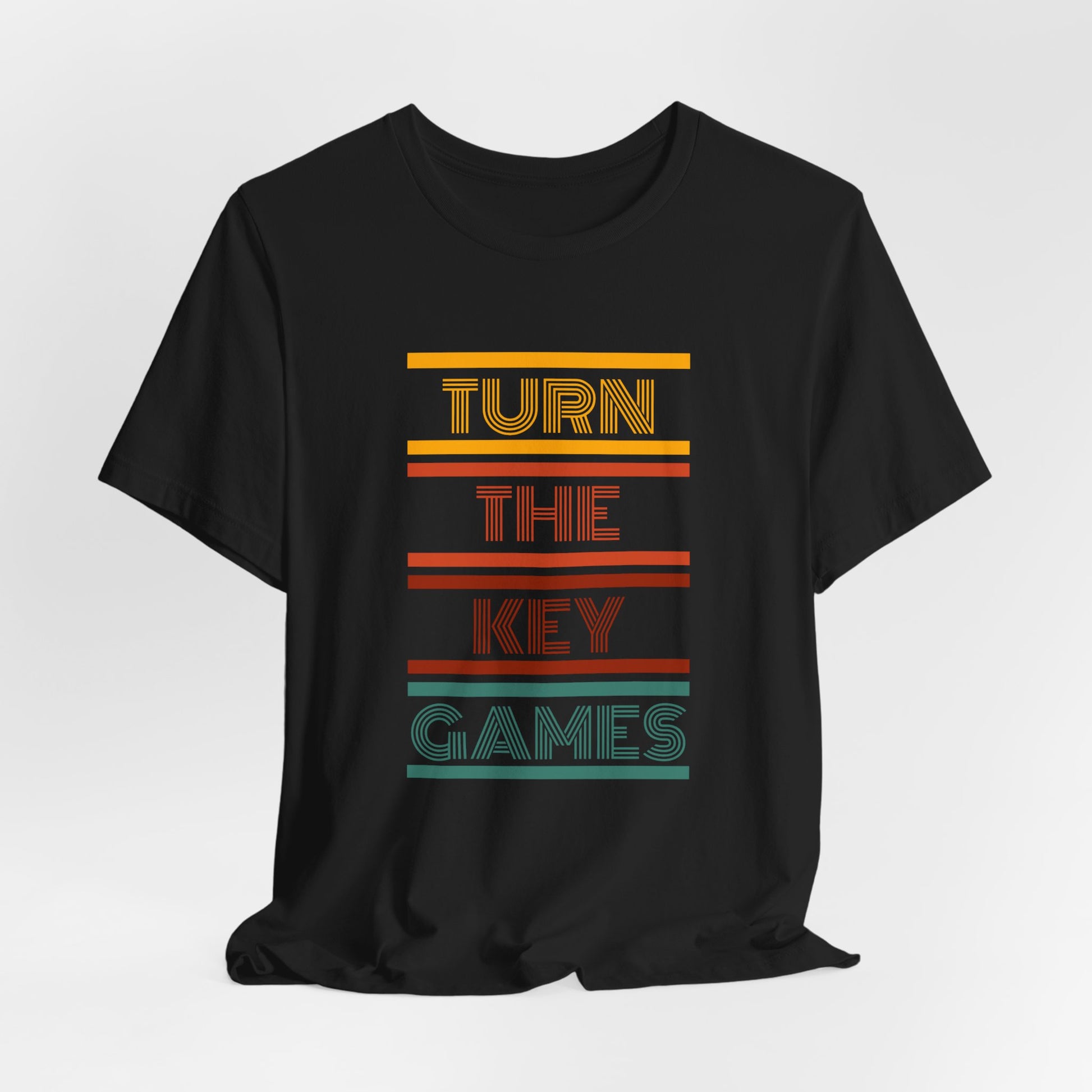 Turn The Key Games Retro Design Unisex Graphic Tee