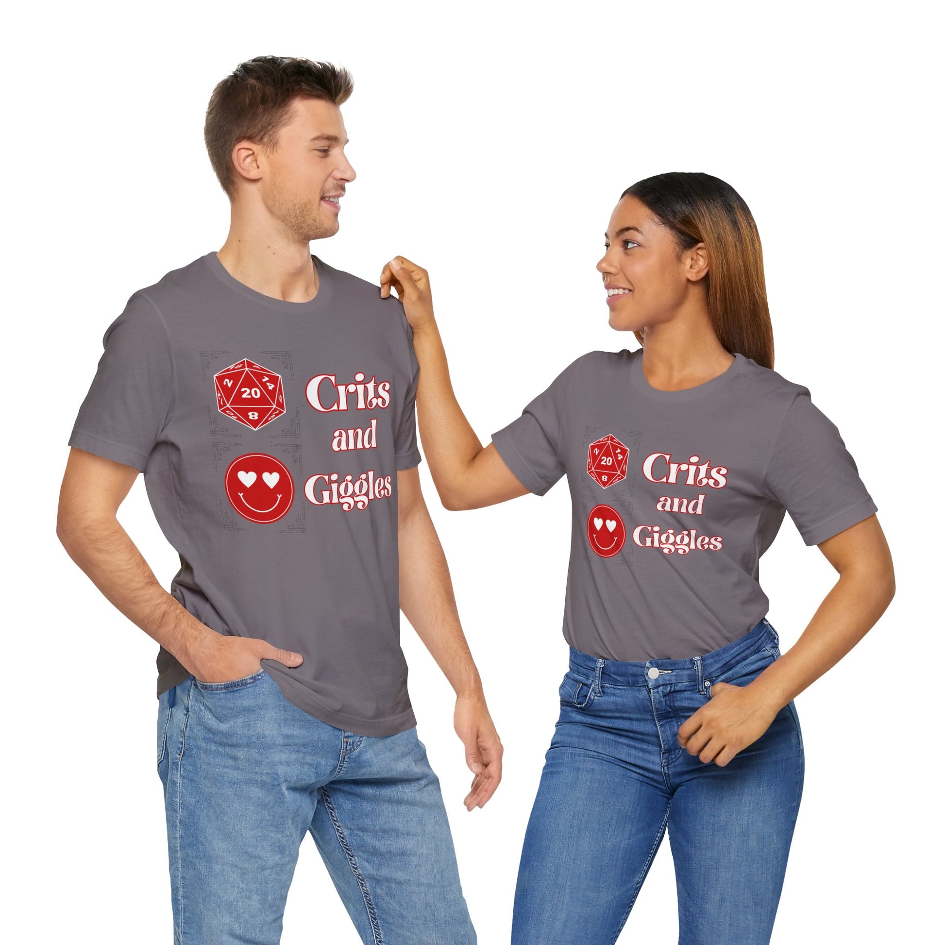 Crits and Giggles Unisex Graphic Tee - Turn The Key Games - It's All About the Crits and Giggles