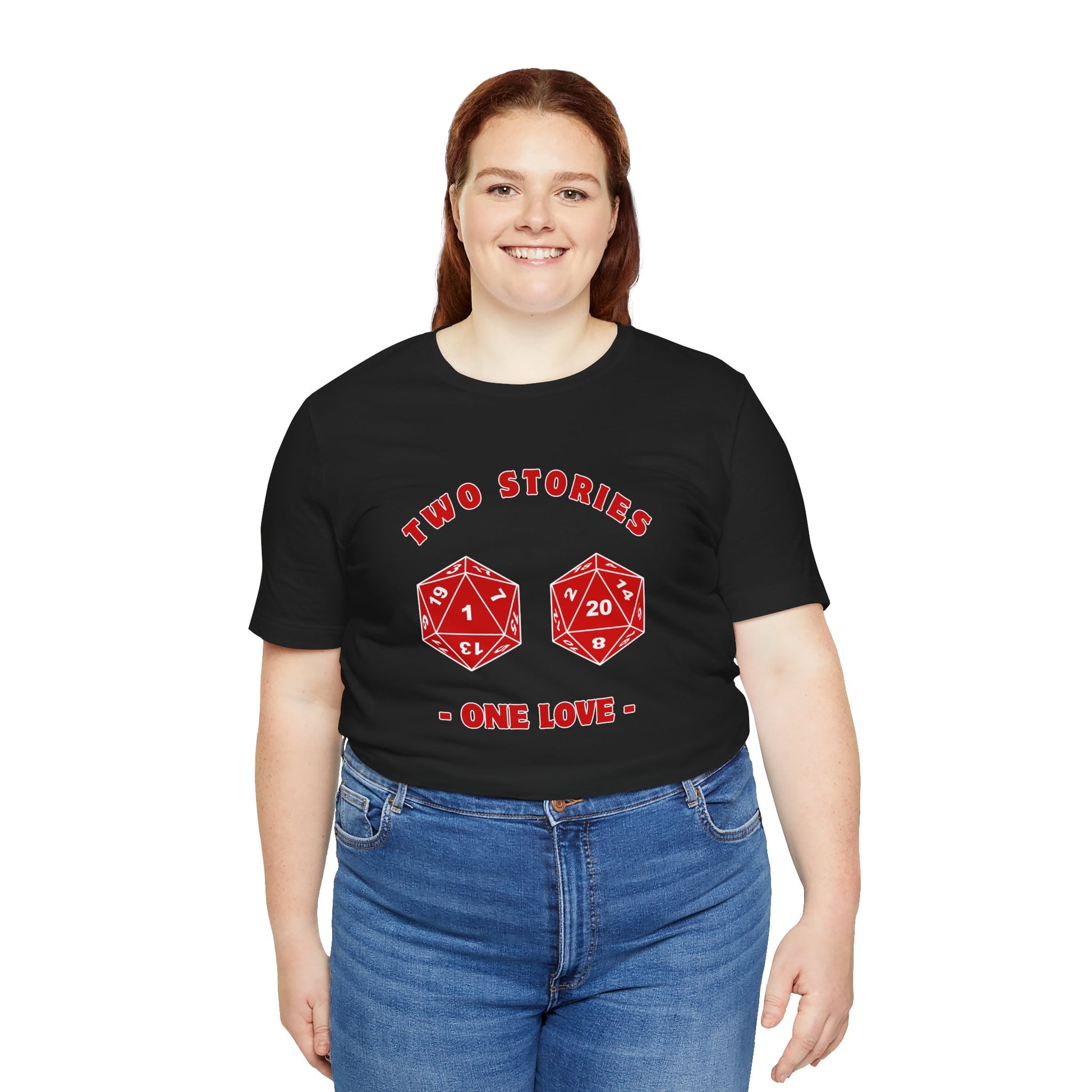 Tale of Two Dice Two Stories One Love Unisex Graphic Tee - Chill Vibes for RPG Gamers