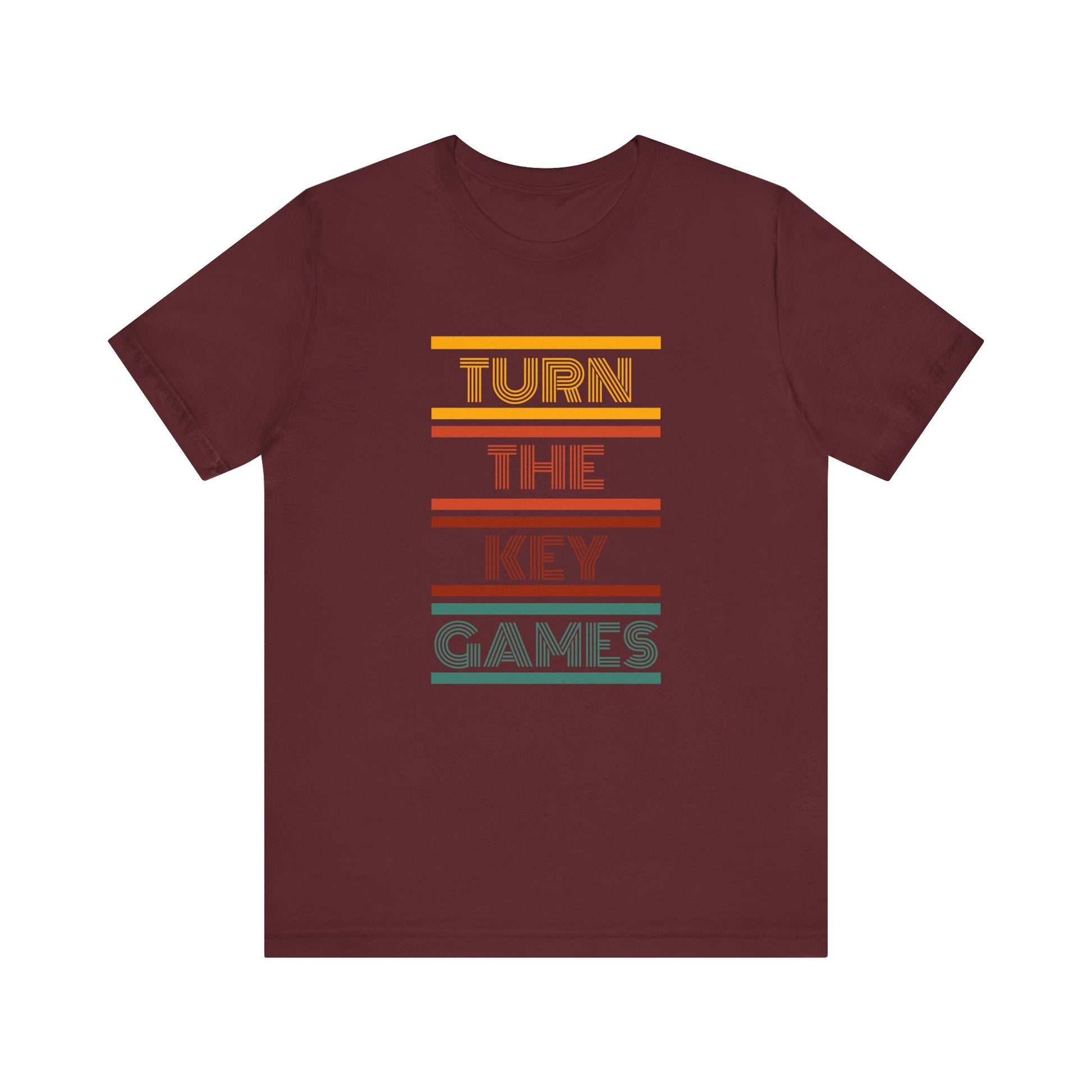 Turn The Key Games Retro Design Unisex Graphic Tee