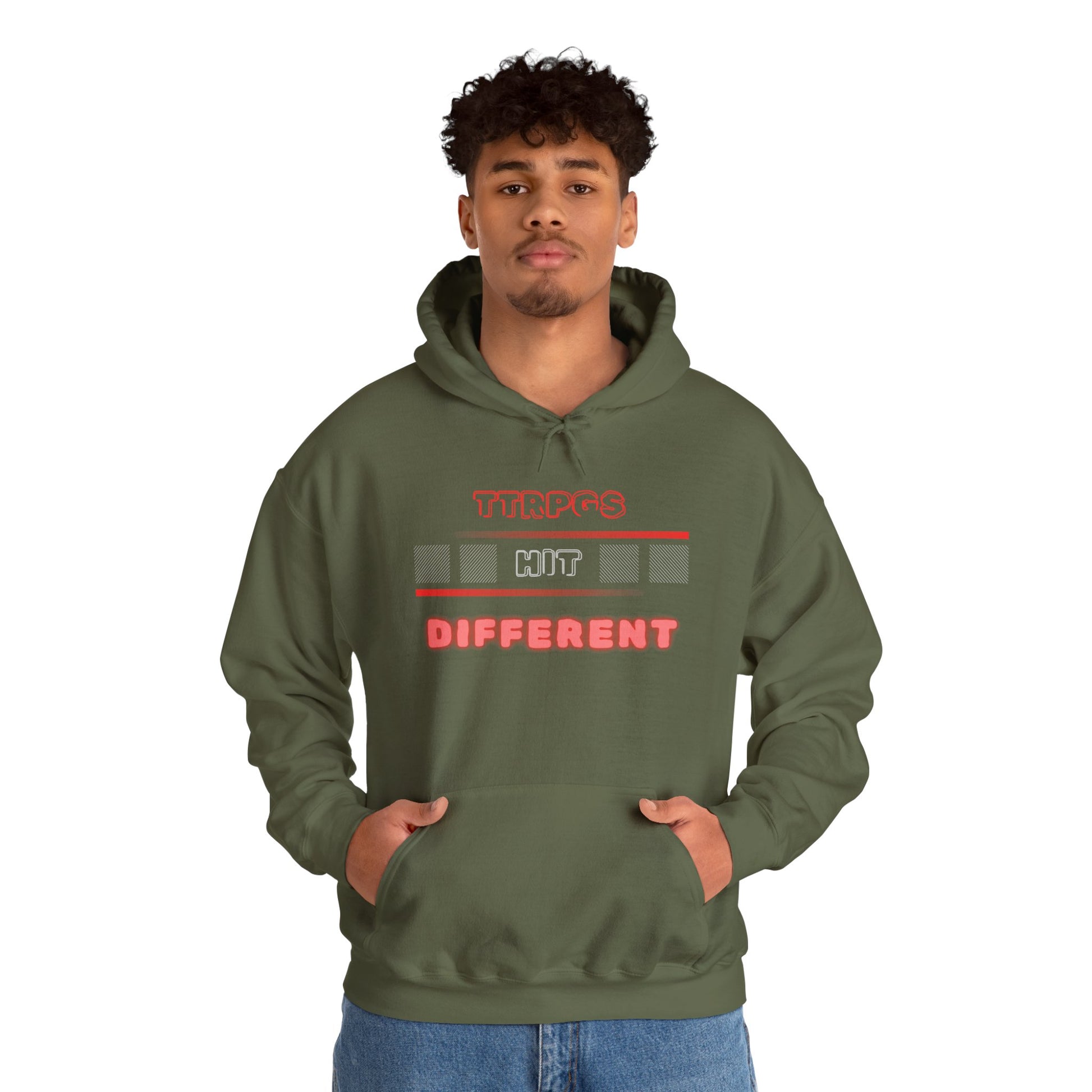 TTRPGs Hit Different Unisex Heavy Blend Hoodie – Fun and Stylish Hoodie