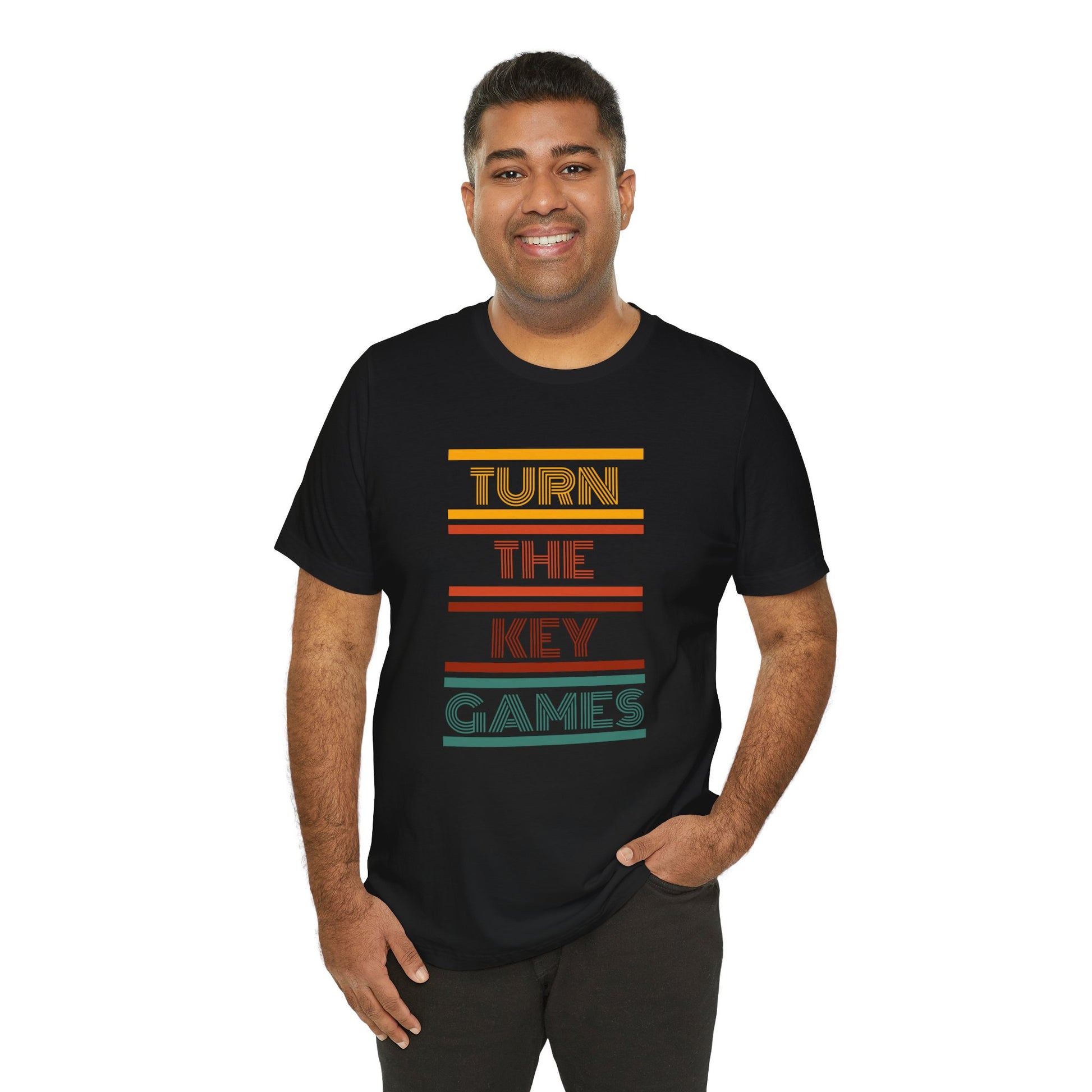 Turn The Key Games Retro Design Unisex Graphic Tee