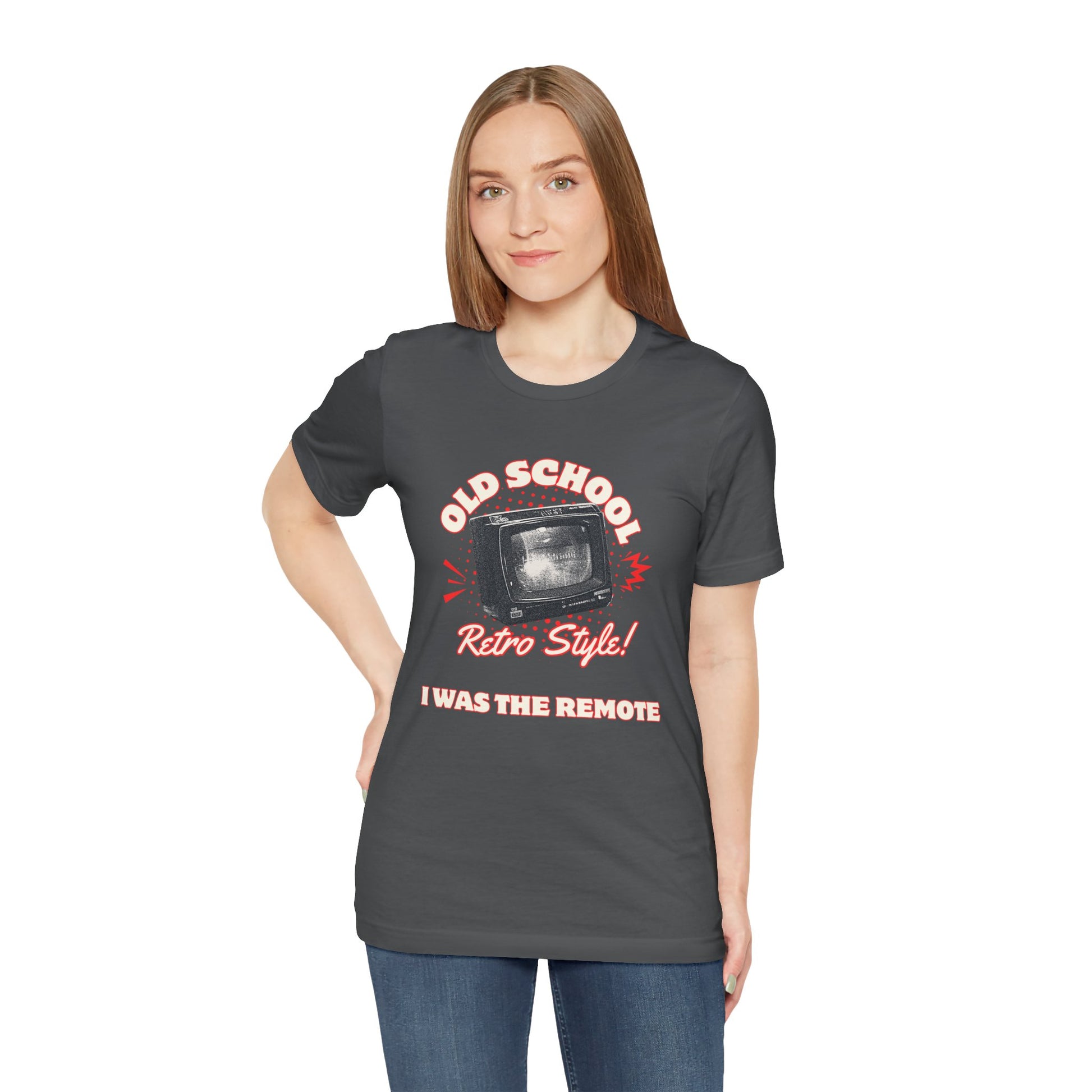 Old School TVs - We Were the Remotes Unisex Jersey Graphic Tee - Vibes for Gamers and Techies