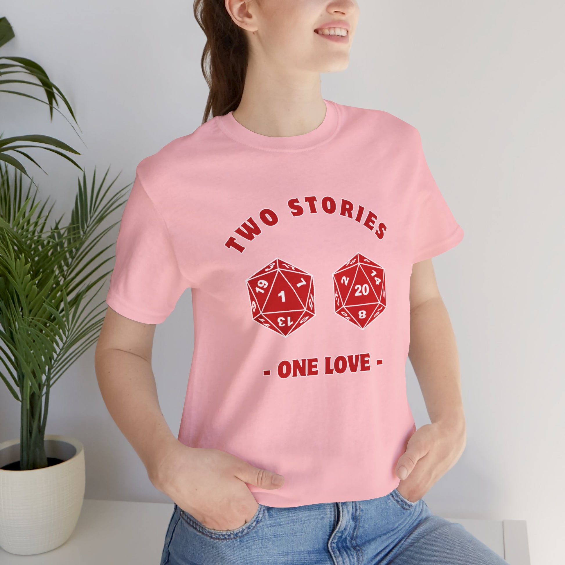 Tale of Two Dice Two Stories One Love Unisex Graphic Tee - Chill Vibes for RPG Gamers