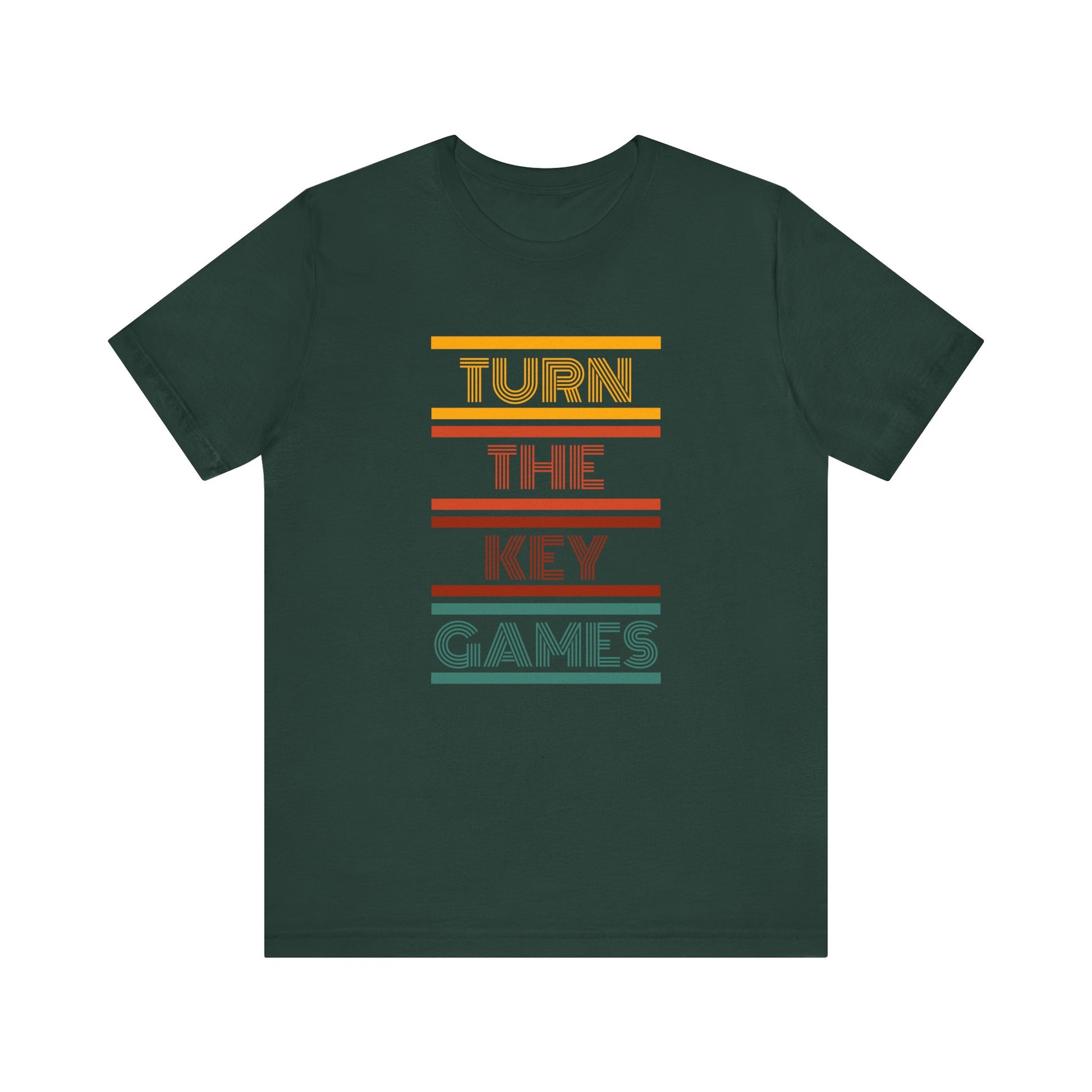 Turn The Key Games Retro Design Unisex Graphic Tee