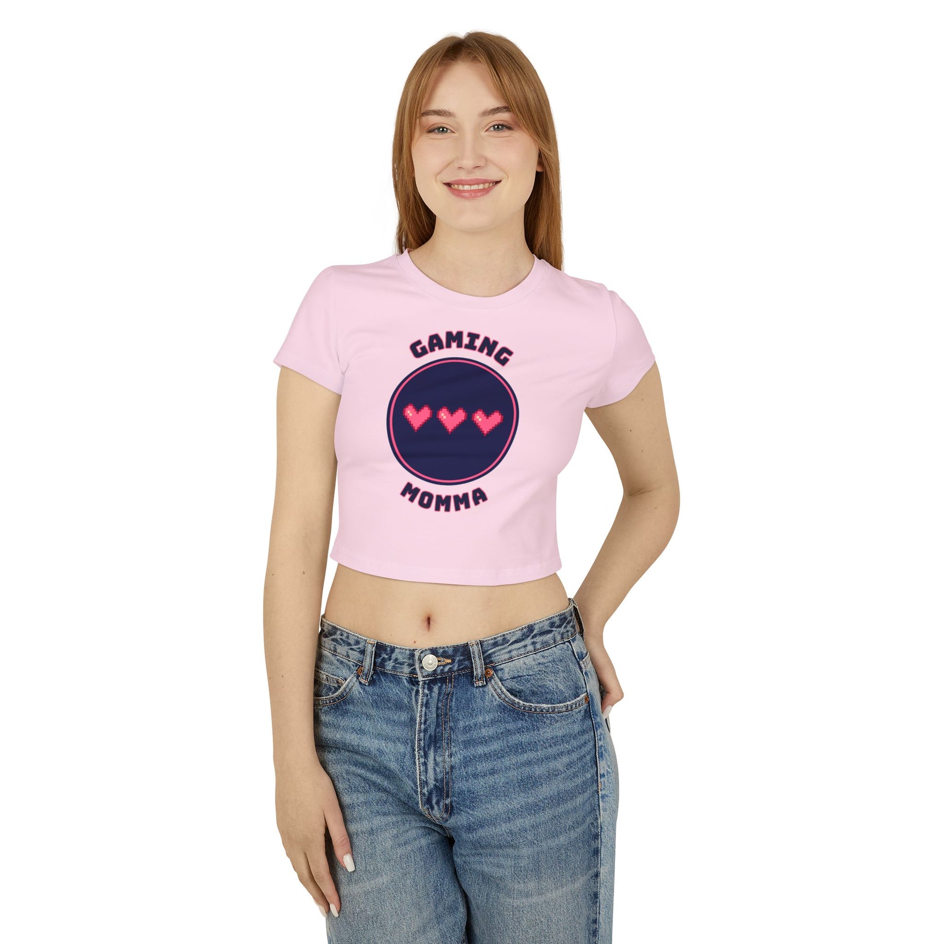 Gaming Momma Baby Tee Cute Gamer Top for Gaming Moms
