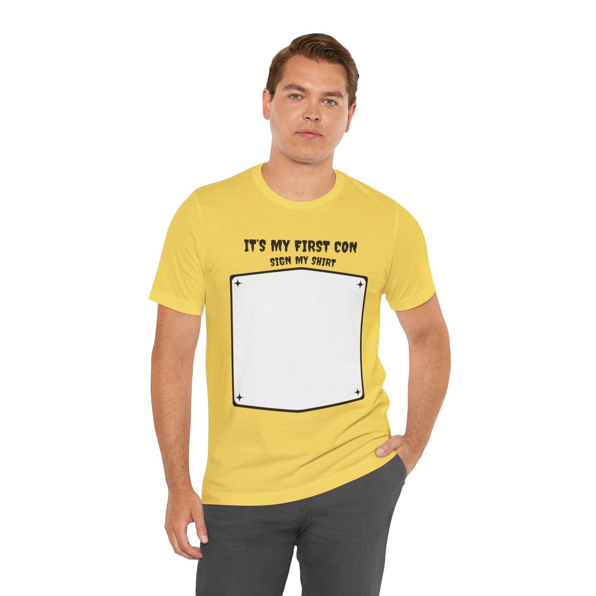 Unique Con Sign My Shirt Unisex Graphic Tee - A unique keepsake to remember who you meet at CONs?