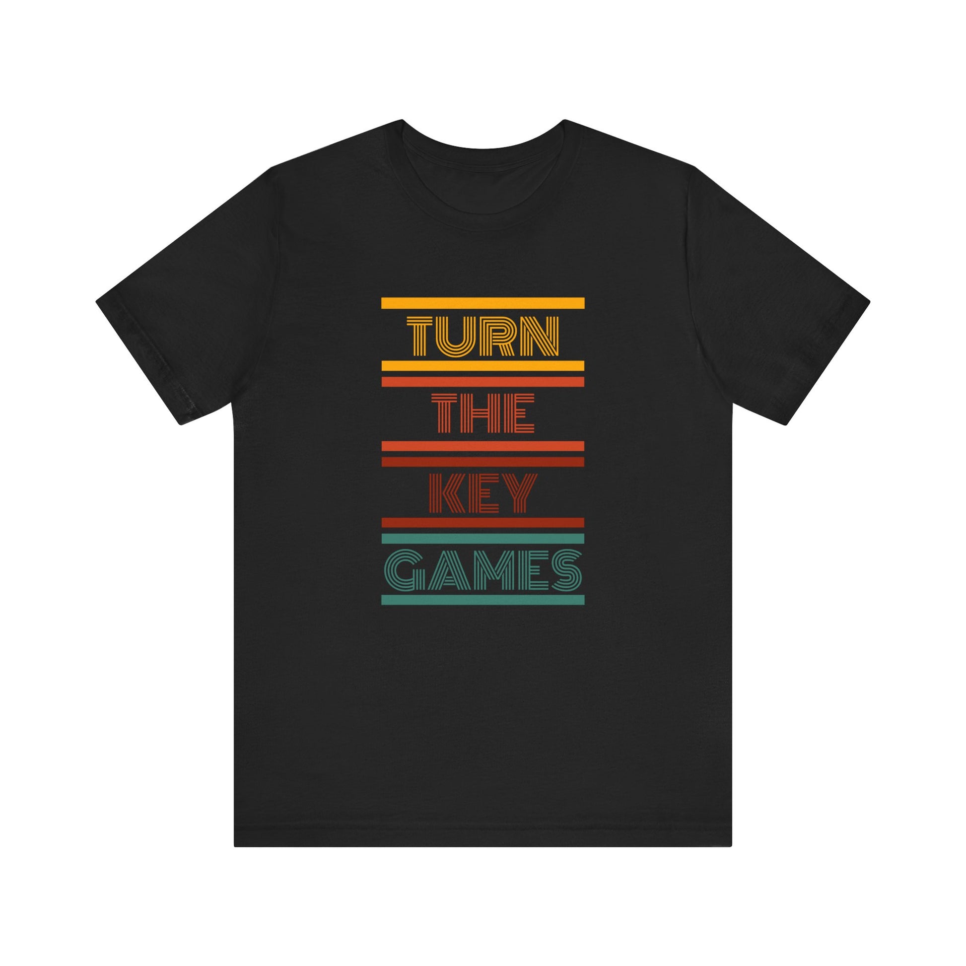 Turn The Key Games Retro Design Unisex Graphic Tee