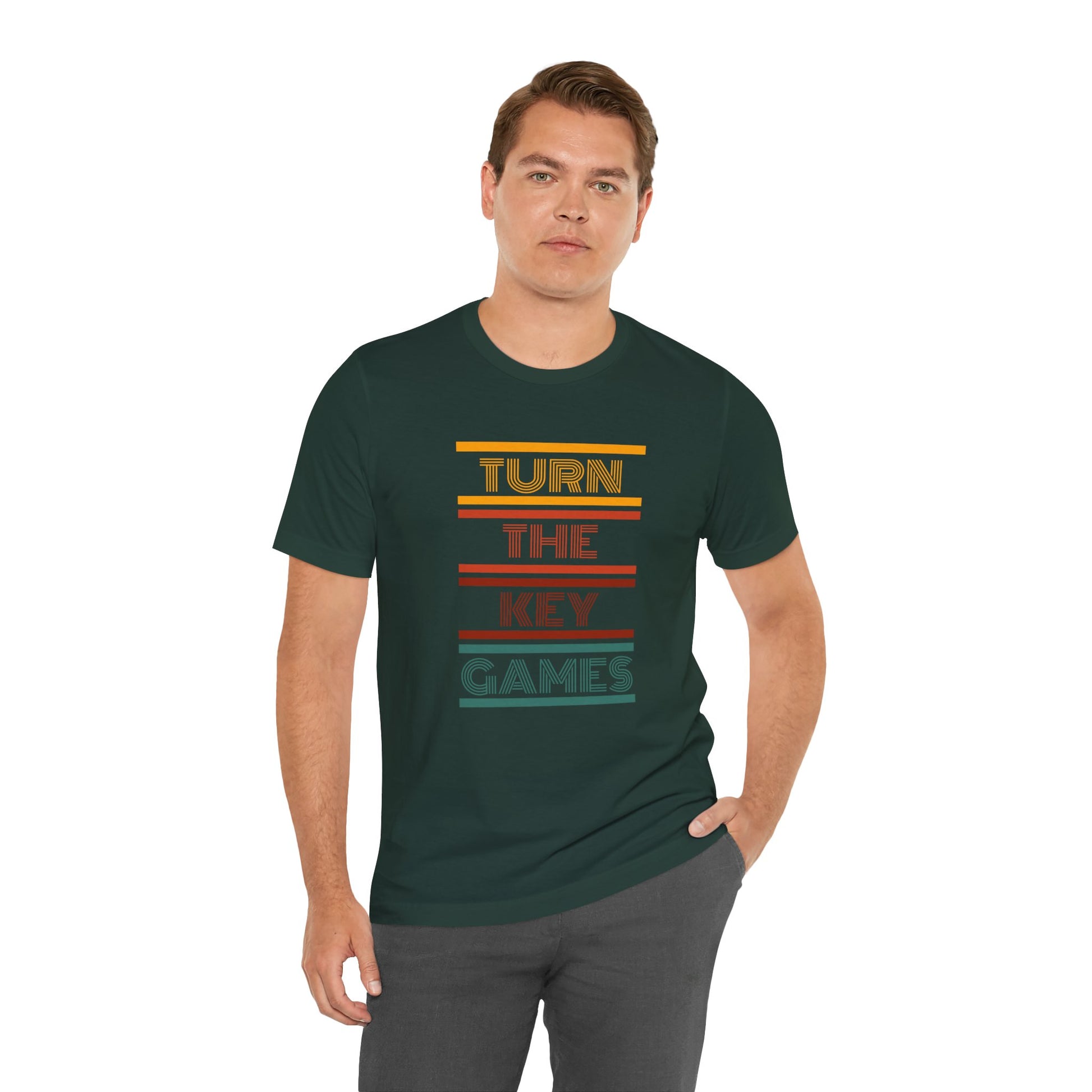 Turn The Key Games Retro Design Unisex Graphic Tee