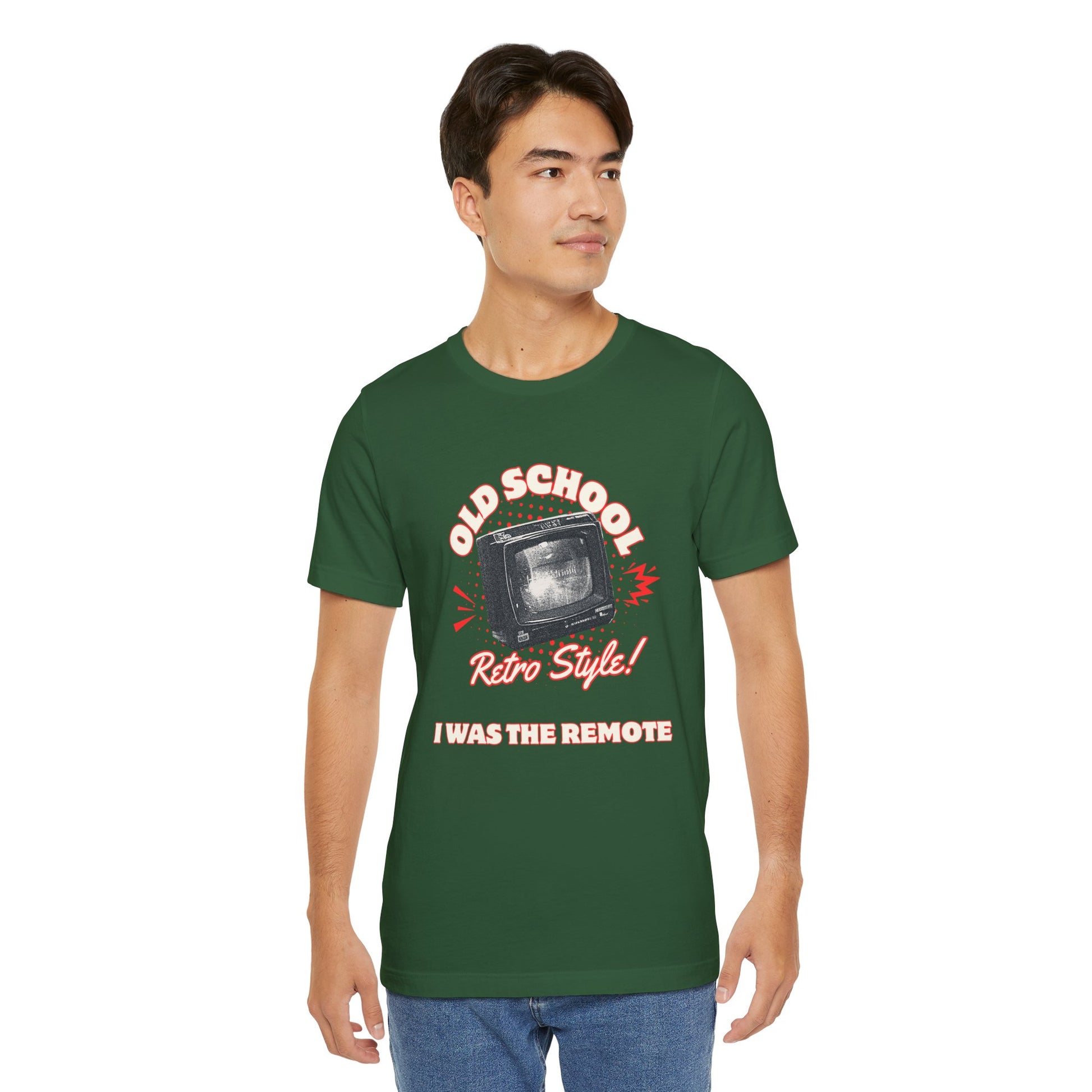 Old School TVs - We Were the Remotes Unisex Jersey Graphic Tee - Vibes for Gamers and Techies
