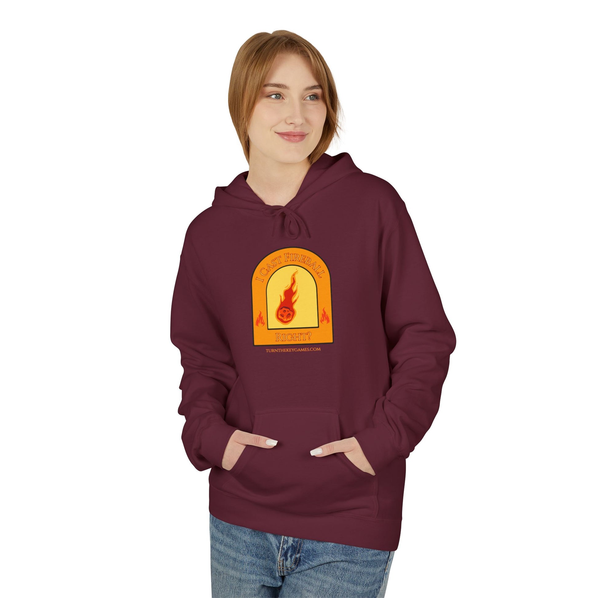 I Cast Fireball (with site) Unisex RPG Gaming Hoodie - Turn The Key Games