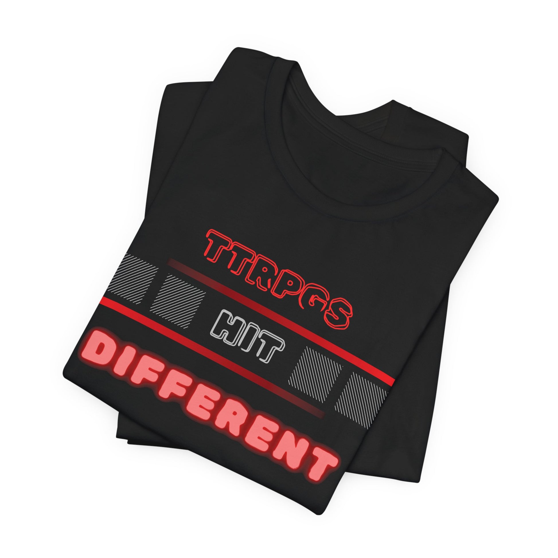 TTRPGs Hit Different Unisex RPG Gaming Graphic Tee - Turn The Key Games