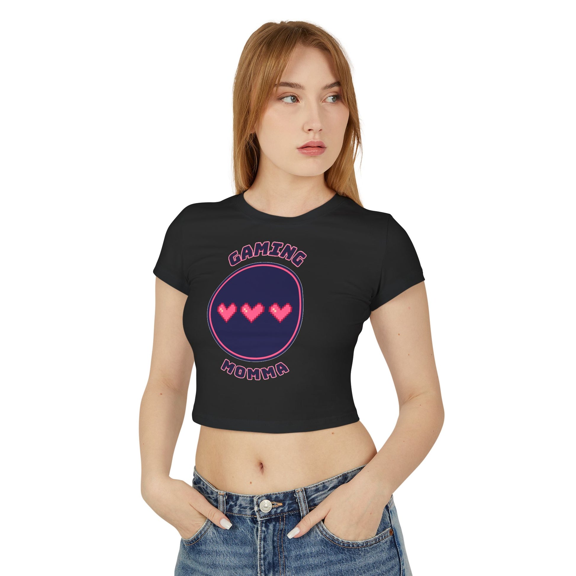 Gaming Momma Baby Tee Cute Gamer Top for Gaming Moms