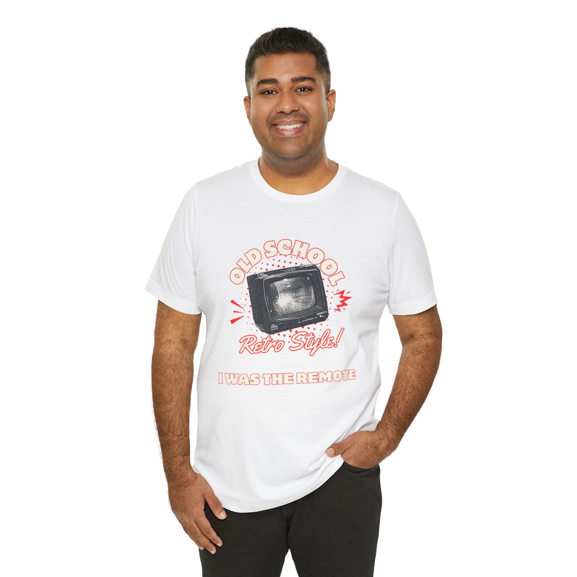 Old School TVs - We Were the Remotes Unisex Jersey Graphic Tee - Vibes for Gamers and Techies