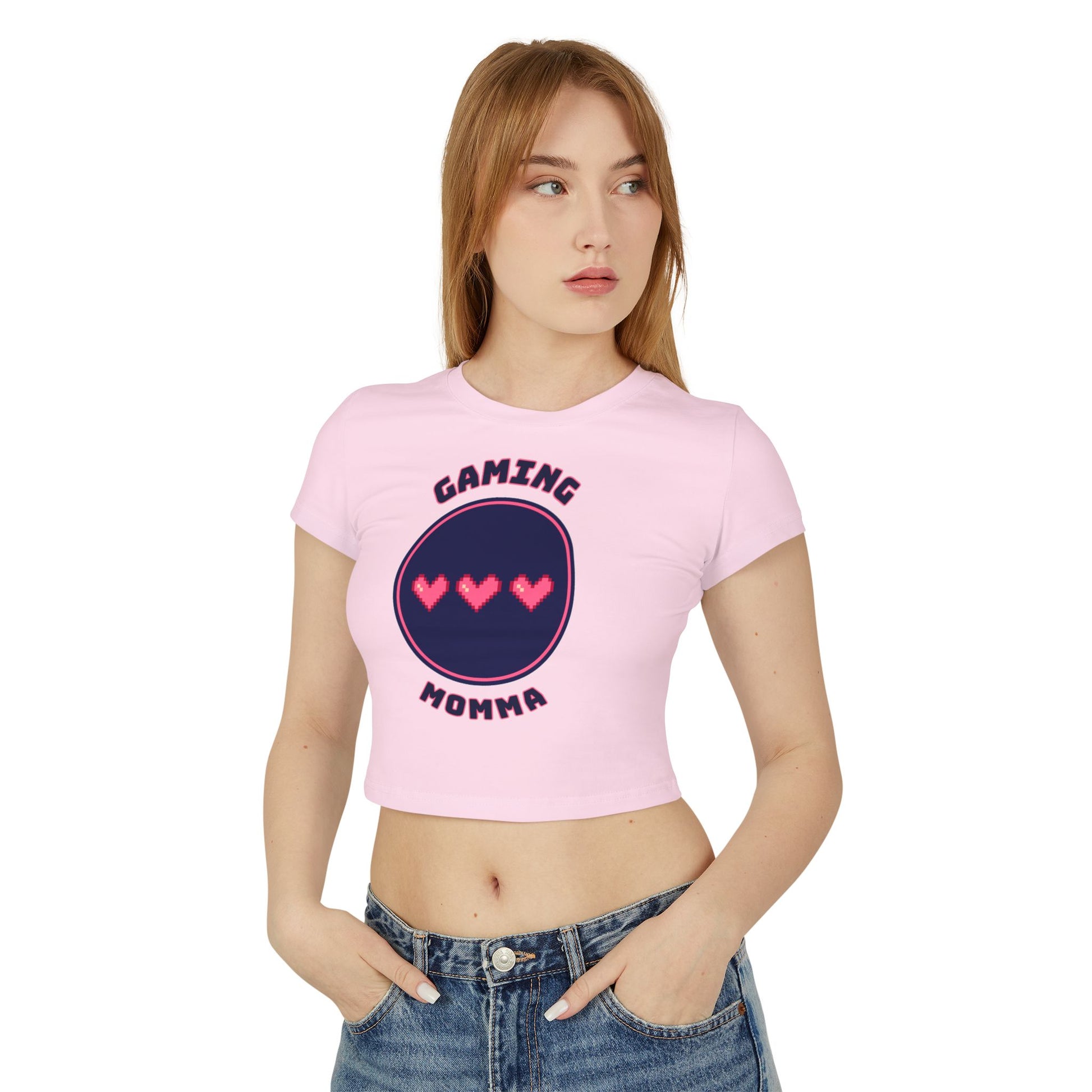 Gaming Momma Baby Tee Cute Gamer Top for Gaming Moms