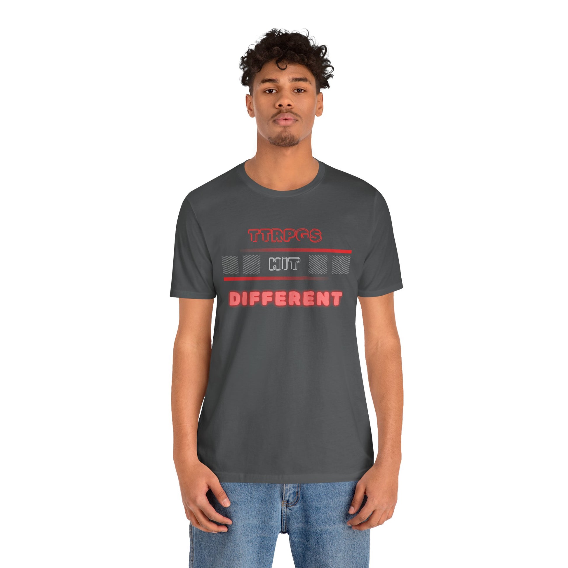 TTRPGs Hit Different Unisex RPG Gaming Graphic Tee - Turn The Key Games
