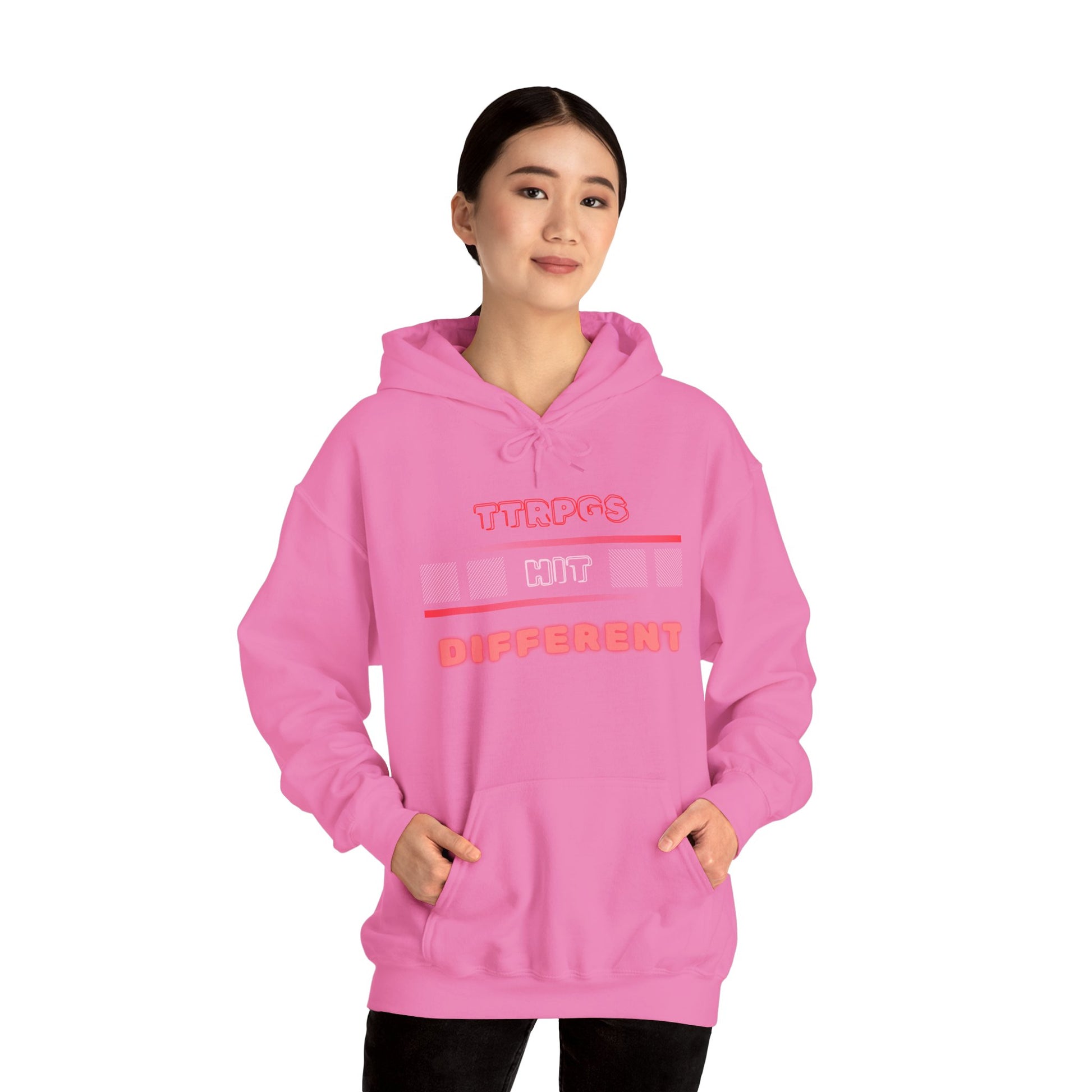 TTRPGs Hit Different Unisex Heavy Blend Hoodie – Fun and Stylish Hoodie