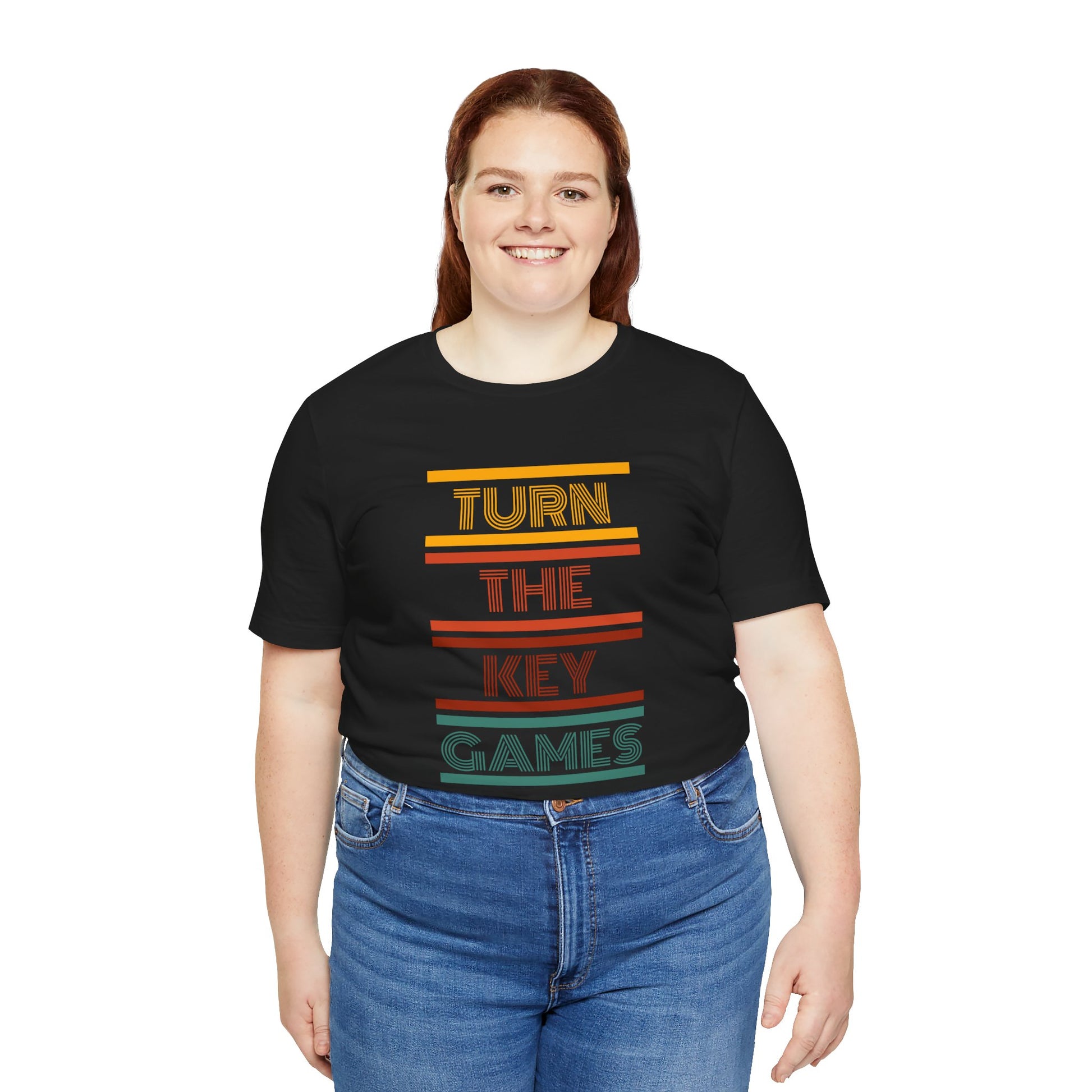 Turn The Key Games Retro Design Unisex Graphic Tee