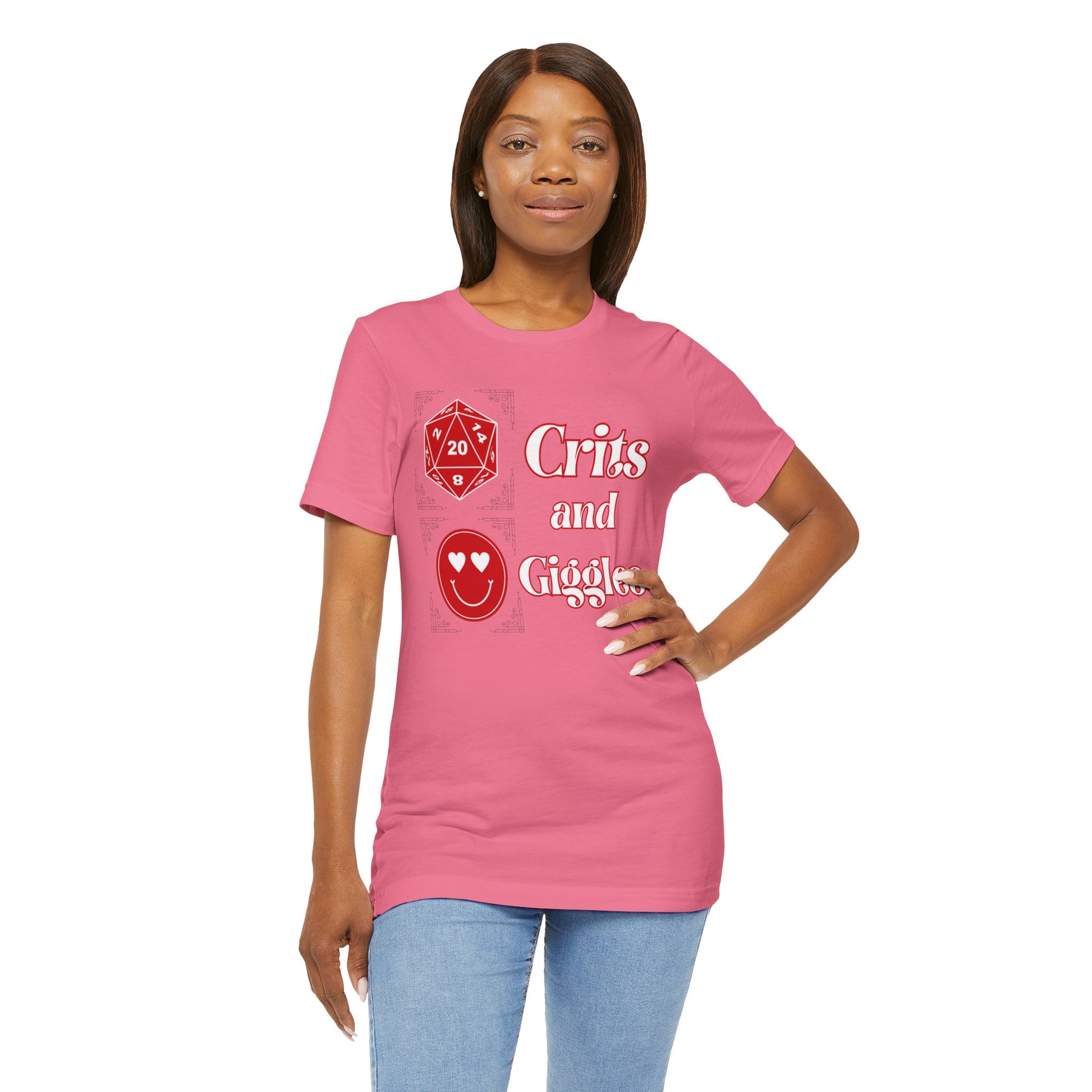 Crits and Giggles Unisex Graphic Tee - Turn The Key Games - It's All About the Crits and Giggles