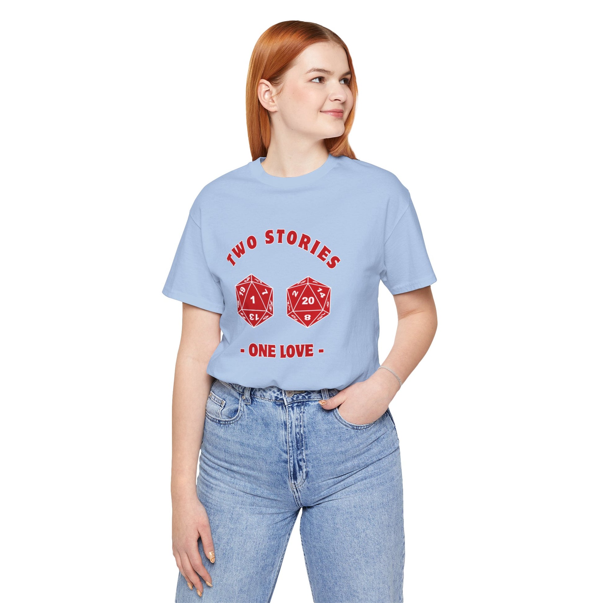 Tale of Two Dice Two Stories One Love Unisex Graphic Tee - Chill Vibes for RPG Gamers