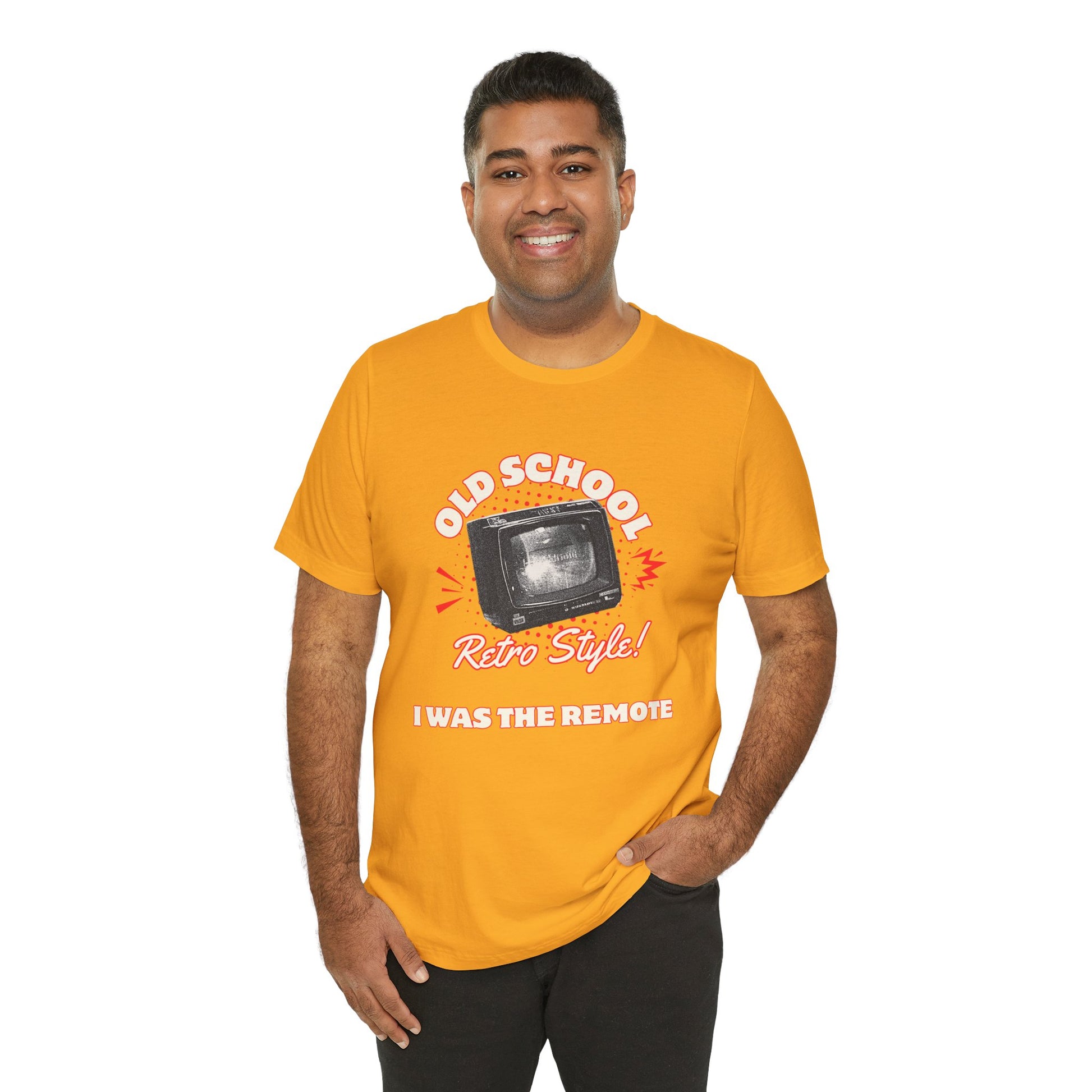 Old School TVs - We Were the Remotes Unisex Jersey Graphic Tee - Vibes for Gamers and Techies