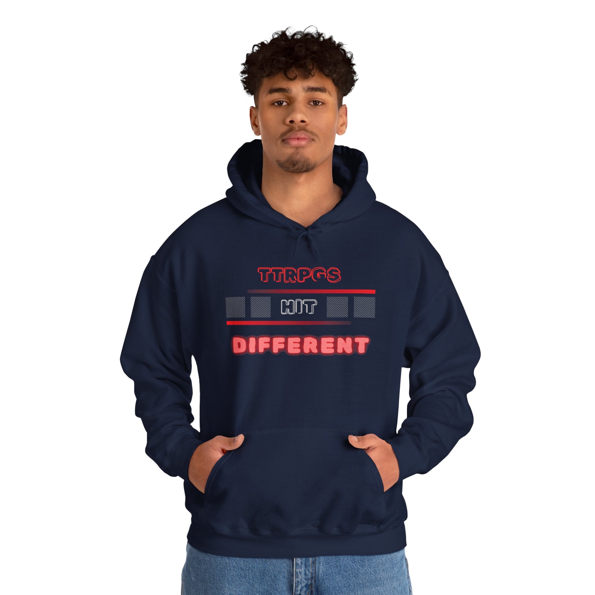TTRPGs Hit Different Unisex Heavy Blend Hoodie – Fun and Stylish Hoodie