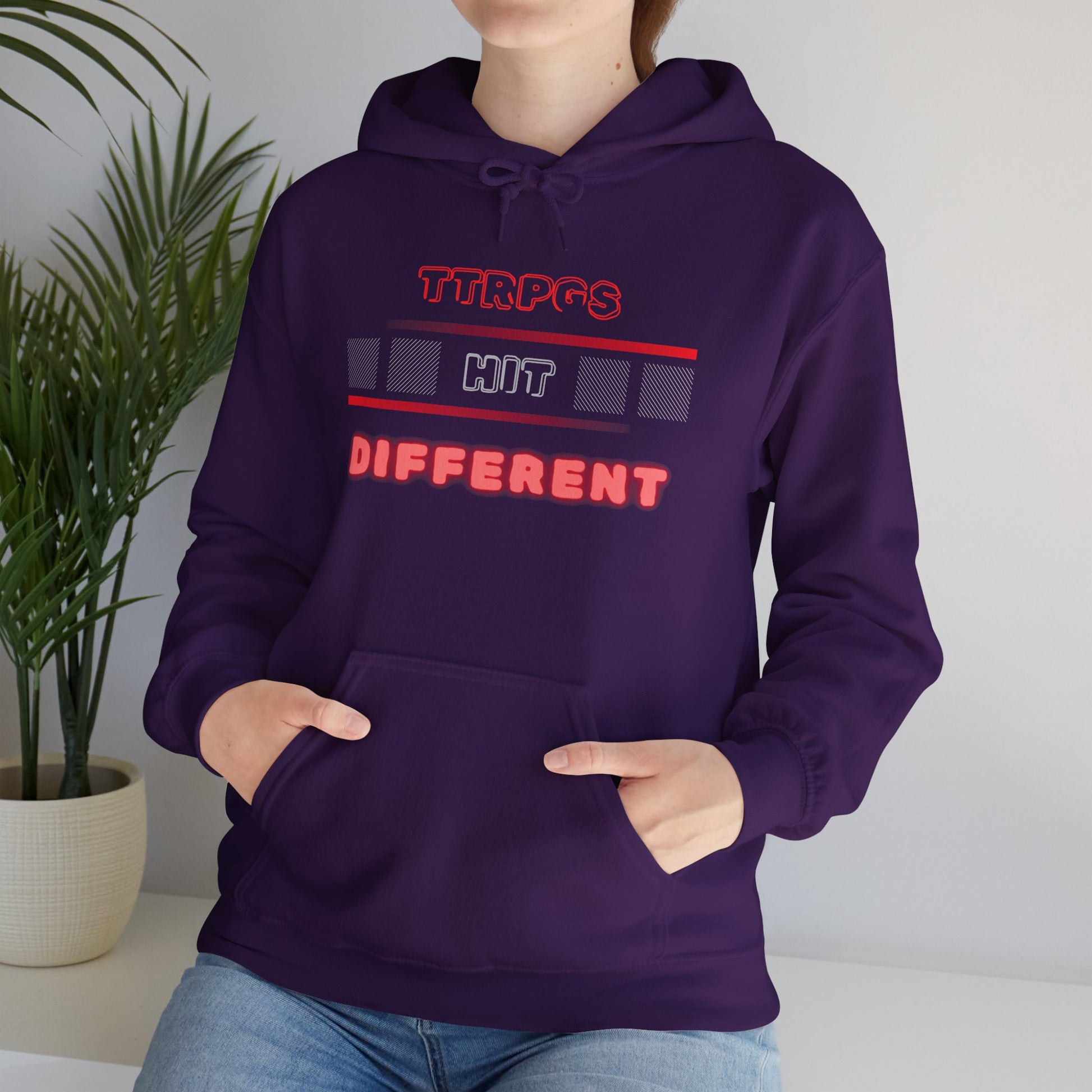 TTRPGs Hit Different Unisex Heavy Blend Hoodie – Fun and Stylish Hoodie