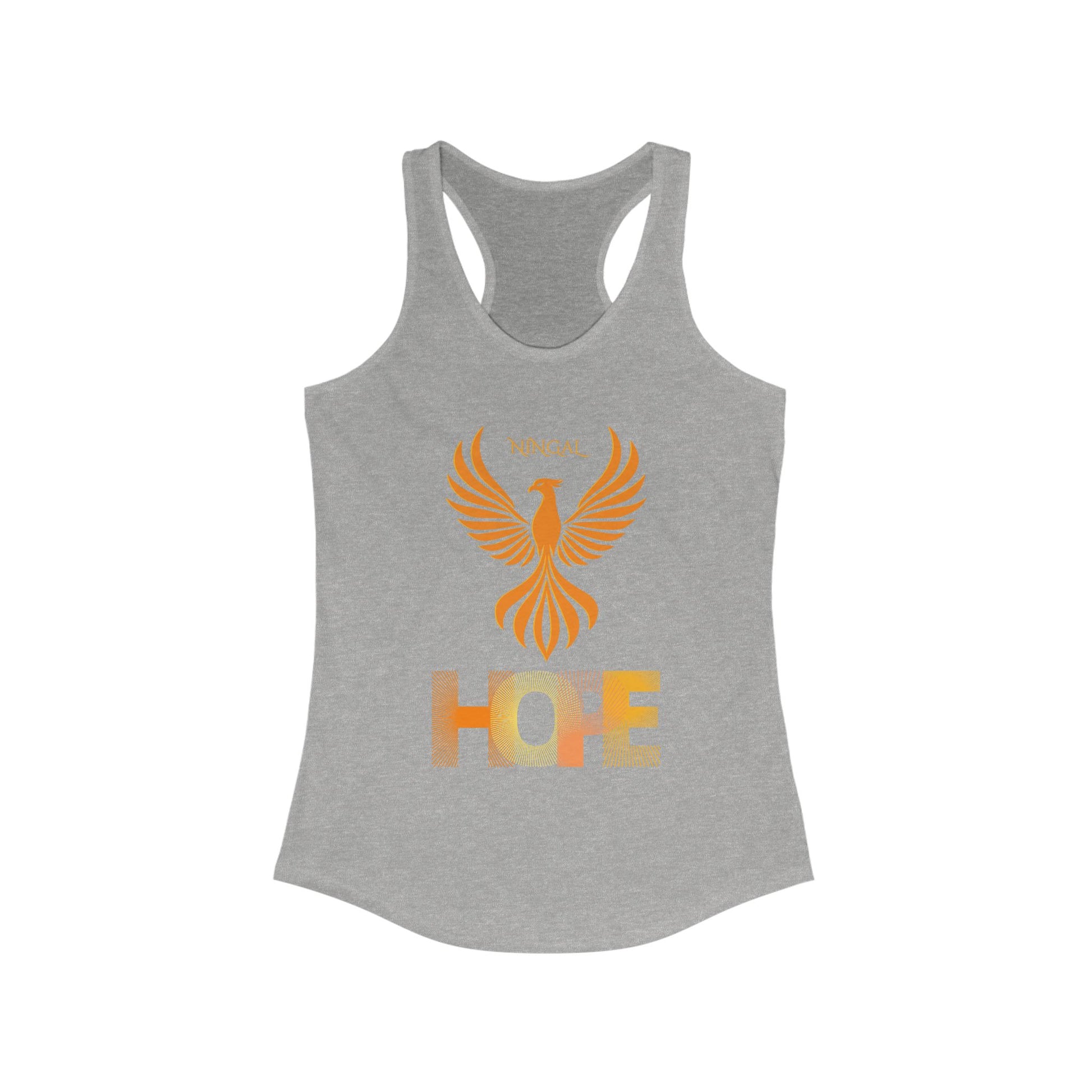 Ningal Phoenix Rising Goddess of Hope and the Sun- Turn The Key Games RPG Gamer Racerback Tank